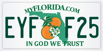 FL license plate EYFF25