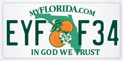 FL license plate EYFF34