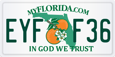 FL license plate EYFF36