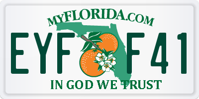 FL license plate EYFF41