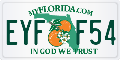 FL license plate EYFF54
