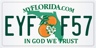 FL license plate EYFF57