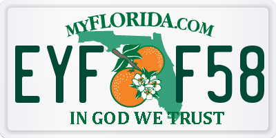 FL license plate EYFF58