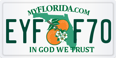 FL license plate EYFF70
