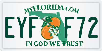 FL license plate EYFF72