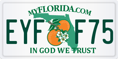 FL license plate EYFF75