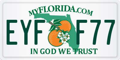 FL license plate EYFF77