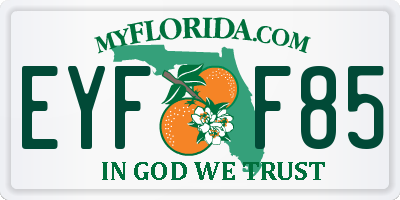 FL license plate EYFF85