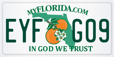 FL license plate EYFG09