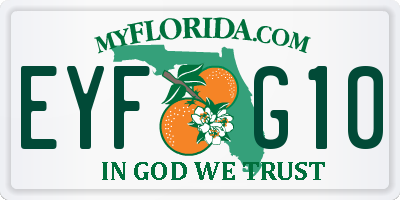FL license plate EYFG10