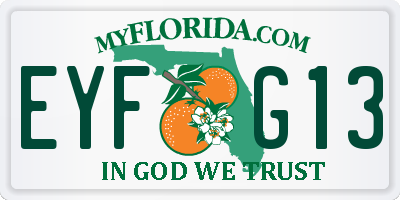 FL license plate EYFG13