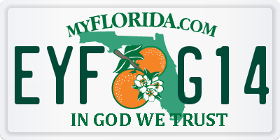 FL license plate EYFG14