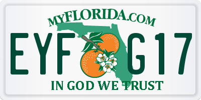 FL license plate EYFG17