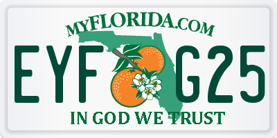 FL license plate EYFG25