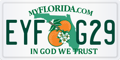 FL license plate EYFG29
