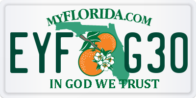 FL license plate EYFG30
