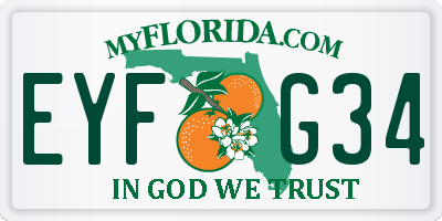 FL license plate EYFG34