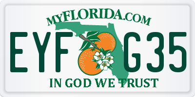 FL license plate EYFG35