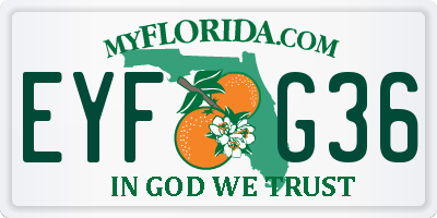 FL license plate EYFG36