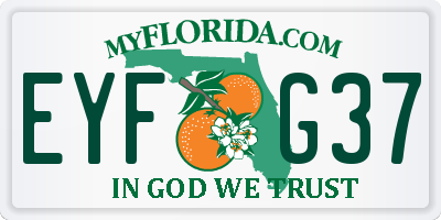FL license plate EYFG37