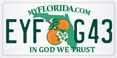 FL license plate EYFG43