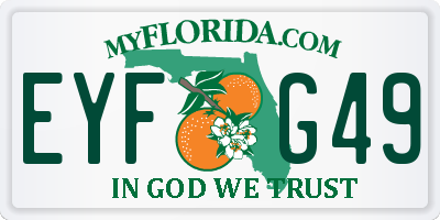 FL license plate EYFG49