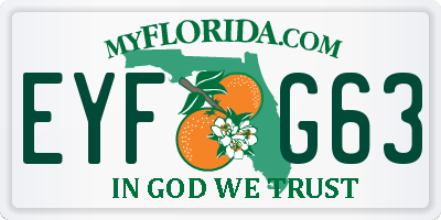 FL license plate EYFG63
