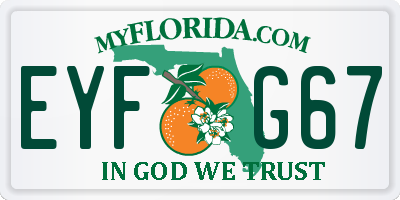 FL license plate EYFG67