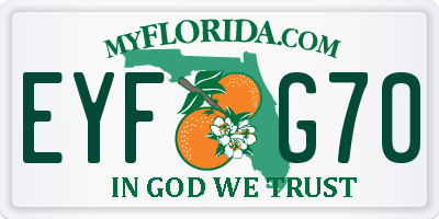 FL license plate EYFG70