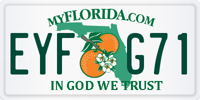 FL license plate EYFG71