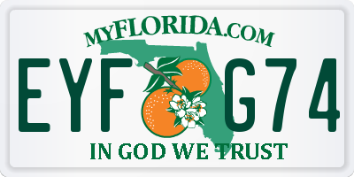 FL license plate EYFG74