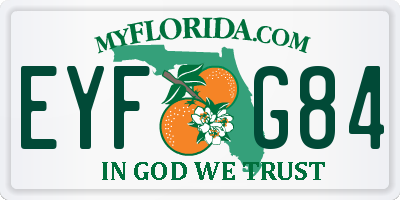 FL license plate EYFG84