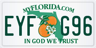 FL license plate EYFG96