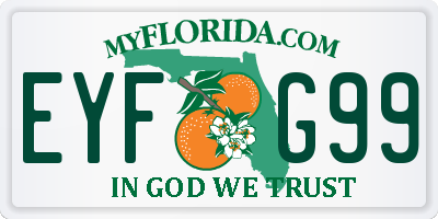 FL license plate EYFG99