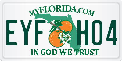 FL license plate EYFH04