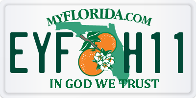 FL license plate EYFH11