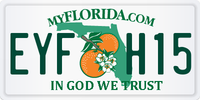 FL license plate EYFH15