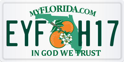 FL license plate EYFH17
