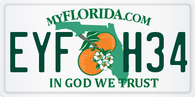 FL license plate EYFH34