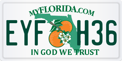 FL license plate EYFH36