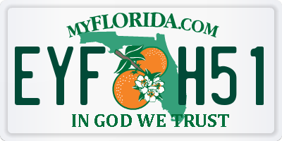 FL license plate EYFH51