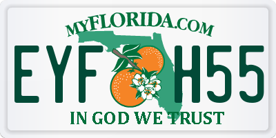 FL license plate EYFH55
