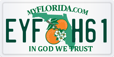 FL license plate EYFH61