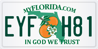 FL license plate EYFH81