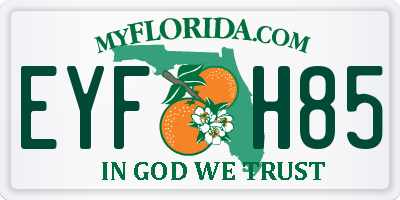 FL license plate EYFH85