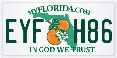 FL license plate EYFH86