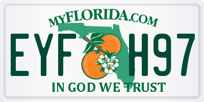FL license plate EYFH97