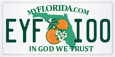 FL license plate EYFI00