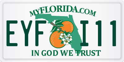 FL license plate EYFI11
