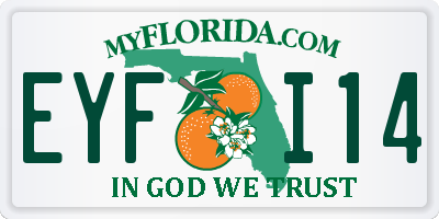 FL license plate EYFI14